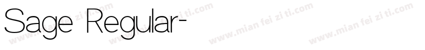 Sage Regular字体转换